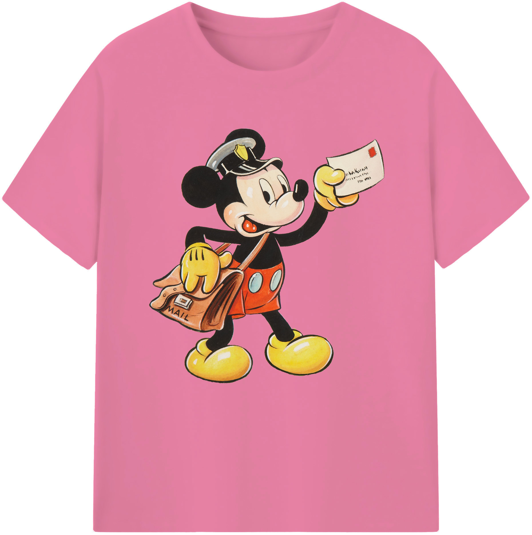 （画像用） ミッキーマウス Mickey Mouse 綿100％半袖Tシャツ（フロントプリント）